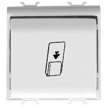 INTERRUTTORE UNIVERSALE A BADGE - UNIPOLARE NA 16AX - ILLUMINABILE - 2 MODULI - BIANCO - CHORUS - GEWISS GW10039 product photo