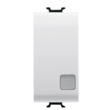 PULSANTE 1M 1P NA 16A ILLUMINAZIONE SEGNALE BIANCO - GEWISS GW10133 product photo