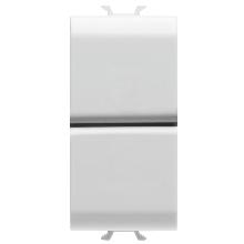 PULSANTE UNIPOLARE 250V ac - NA+1P NA 16A - DOPPIO - 1 MODULO - BIANCO - CHORUS - GEWISS GW10141 product photo