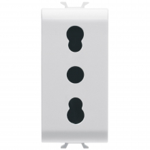 PRESA 1M 2P+T 16A BIV.P17-11 ST.ITA.BIA. - GEWISS GW10203 product photo