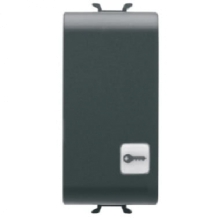 PULSANTE 1M 1P NA 16A ''CHIAVE'' NERO - GEWISS GW12152 product photo