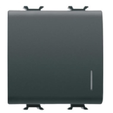 PULSANTE 2M 1P NA 16A ILLUMINAZIONE LOCALE NERO - GEWISS GW12172 product photo