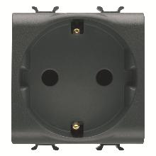 PRESA 2M 2P+T 16A ST.TED.NERO - GEWISS GW12241 - GEWISS GW12241 - GEWISS GW12241 product photo
