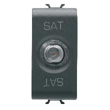 PRESA TV/SAT 1M PASS.5DB C.F-FEMM.NERO - GEWISS GW12372 - GEWISS GW12372 - GEWISS GW12372 product photo