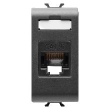 CONNETTORE RJ45 1M CAT.6 UTP NERO - GEWISS GW12423 - GEWISS GW12423 - GEWISS GW12423 product photo