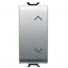 COMMUTATORE 1M 1P 10AX SU-GIU' TITANIO - GEWISS GW14121 - GEWISS GW14121 product photo