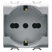 PRESA 2M 2P+T 16A BIV. ST. ITA/TED T. - GEWISS GW14204 product photo