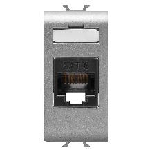 CONNETTORE RJ45 1M CAT.6 UTP TITANIO - GEWISS GW14423 - GEWISS GW14423 product photo