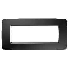 PLACCA ONE 6P NERO SATINATO - GEWISS GW16106VN - GEWISS GW16106VN - GEWISS GW16106VN product photo