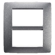 PLACCA ONE 8P TITANIO - GEWISS GW16108VT - GEWISS GW16108VT - GEWISS GW16108VT product photo