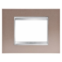PLACCA LUX 3P METALLO BRONZO PERLATO - GEWISS GW16203MP product photo