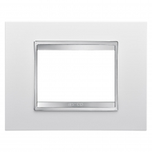 PLACCA LUX 3P BIANCO LATTE - GEWISS GW16203TB product photo