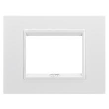 PLACCA LUX 3P METAL BIANCO SATIN.MONOCHR - GEWISS GW16203XW - GEWISS GW16203XW product photo
