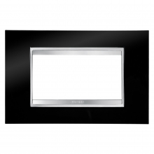 PLACCA LUX 4P NERO TONER - GEWISS GW16204TN product photo