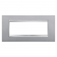 PLACCA LUX 6P TITANIO - GEWISS GW16206VT - GEWISS GW16206VT product photo