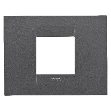 Placca geo - in tecnopolimero verniciato - 2 posti - nero satinato - chorus - GEWISS GW16402VN product photo