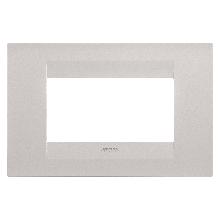 PLACCA GEO 4P NATURAL BEIGE SATINATO - GEWISS GW16404VL product photo