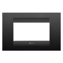 PLACCA GEO 4P NERO SATINATO - GEWISS GW16404VN - GEWISS GW16404VN - GEWISS GW16404VN product photo
