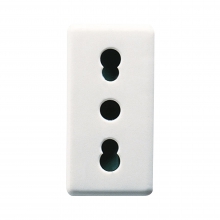 20203 PRESA 2P+T 16A BIV.ST.ITAL.CON SCH.SY/WT - GEWISS GW20203 product photo