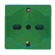 PRESA 2P+T 16A BIV.ST.ITALIANO/TED.VERDE - GEWISS GW20282 - GEWISS GW20282 - GEWISS GW20282 product photo