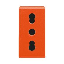 PRESA 2P+T 16A BIV.ST.ITALIANO ARANCIO - GEWISS GW20286 - GEWISS GW20286 - GEWISS GW20286 product photo