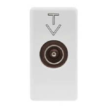 PRESA TV PASSANTE ATT.10DB CONNETTORE MASCHIO 9,5MM SYSTEM WHITE - GEWISS GW20382 product photo