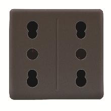 PRESA MULTIPLA 2P+T 16A BIV.ST.ITA.SY/BK - GEWISS GW21291 - GEWISS GW21291 - GEWISS GW21291 product photo