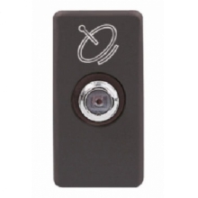 PRESA TV/SAT DIRETTA CONNETTORE F FEMMINA SYSTEM BLACK - GEWISS GW21391 product photo