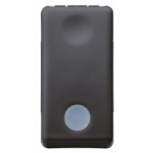 PULSANTE 1P NA 10A LUMINOSO 12/24V SY/BK - GEWISS GW21516 product photo