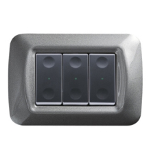PULSANTIERA 3 CANALI + PLACCA TIT.S/B/T - GEWISS GW21993 - GEWISS GW21993 product photo