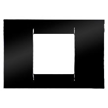 PLACCA VIRNA - IN TECNOPOLIMERO FINITURA LUCIDA - 2 POSTI - NERO TONER - SYSTEM - GEWISS GW22112 product photo