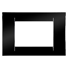 PLACCA VIRNA - IN TECNOPOLIMERO FINITURA LUCIDA - 3 POSTI - NERO TONER - SYSTEM - GEWISS GW22113 product photo