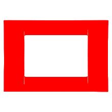 PLACCA 3P ROSSO GERANIO SYSTEM VIRNA - GEWISS GW22123 - GEWISS GW22123 product photo