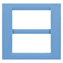PLACCA VIRNA - IN TECNOPOLIMERO FINITURA LUCIDA - 8 POSTI (4+4 SOVRAPPOSTI) - AZZURRO CIELO - SYSTEM - GEWISS GW22167 product photo