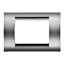 PLACCA 3P CROMO SOFT SYSTEM VIRNA - GEWISS GW22253 - GEWISS GW22253 product photo