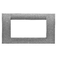 PLACCA 4P TITANIO METALLIZ.SYSTEM VIRNA - GEWISS GW22284 - GEWISS GW22284 - GEWISS GW22284 product photo