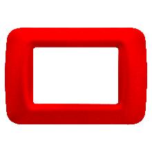 PLACCA 3 POS.ROSSO GERANIO TOP SYSTEM - GEWISS GW22523 - GEWISS GW22523 product photo