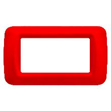 PLACCA 4 POS.ROSSO GERANIO TOP SYSTEM - GEWISS GW22524 - GEWISS GW22524 - GEWISS GW22524 product photo