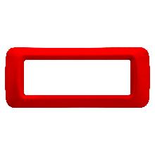 PLACCA 6 POS.ROSSO GERANIO TOP SYSTEM - GEWISS GW22526 product photo