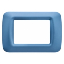 PLACCA 3 POSTI AZZURRO CIELO TOP SYSTEM - GEWISS GW22563 product photo