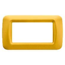 PLACCA 4 POS.GIALLO MAIS TOP SYSTEM - GEWISS GW22584 - GEWISS GW22584 product photo