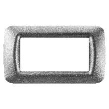 PLACCA 4 POS.TITANIO METALL.TOP SYSTEM - GEWISS GW22604 - GEWISS GW22604 product photo