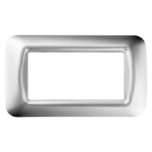 PLACCA 4 POSTI CROMO SOFT TOP SYSTEM - GEWISS GW22654 product photo