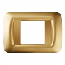 PLACCA 2 POS.ORO ANTICO TOP SYSTEM - GEWISS GW22662 - GEWISS GW22662 product photo