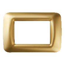 PLACCA 3 POS.ORO ANTICO TOP SYSTEM - GEWISS GW22663 - GEWISS GW22663 product photo