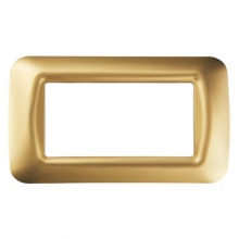 PLACCA 4 POS.ORO ANTICO TOP SYSTEM - GEWISS GW22664 - GEWISS GW22664 product photo