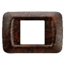 PLACCA TOP SYSTEM - IN TECNOPOLIMERO - 2 POSTI - RADICA INGLESE - SYSTEM - GEWISS GW22672 product photo