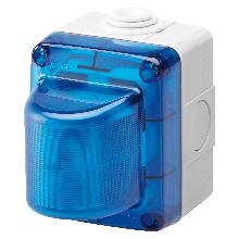 SPIA DI SEGNALAZIONE STAGNA - 15W - 230V - DIFFUSORE AZZURRO - IP55 - GRIGIO RAL 7035 - GEWISS GW27419 product photo