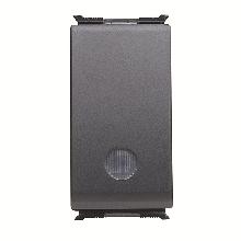 PULSANTE UNIPOLARE 250V ac - NA 16A ILLUMINABILE - SEGNALAZIONE FUNZIONALE - 1 MODULO - PLAYBUS - GEWISS GW30023 product photo