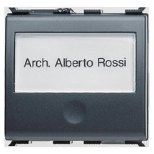 PULSANTE CON TARGA PORTANOME ILLUMINABILE - GEWISS GW30038 product photo